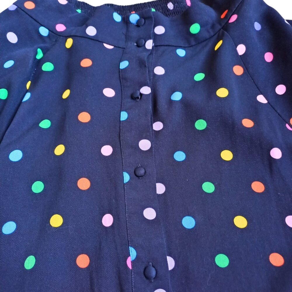 Collectif London Polka Dot Flared Skirt - Multicolor Retro Style, Size S (UK 10) - Picture 5 of 9